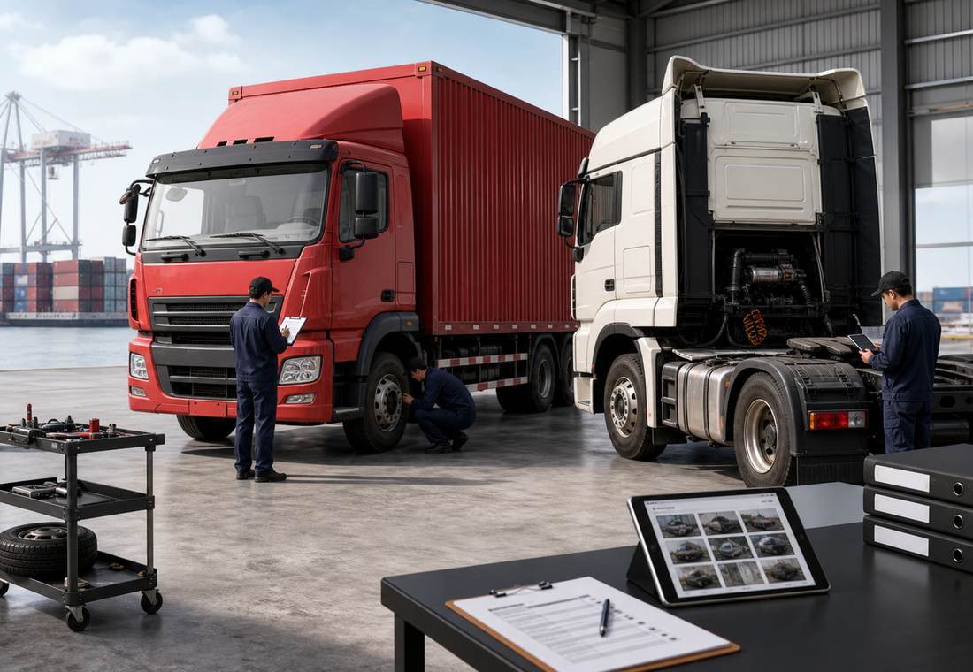 Used commercial vehicle condition inspection before quotation