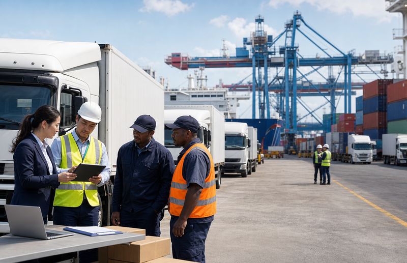 Port-side shipment communication support