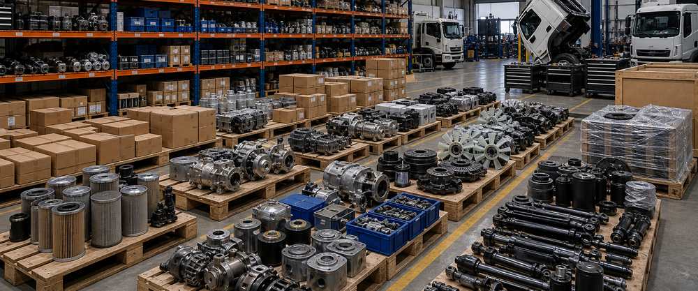 Truck spare parts matching and export shipment preparation